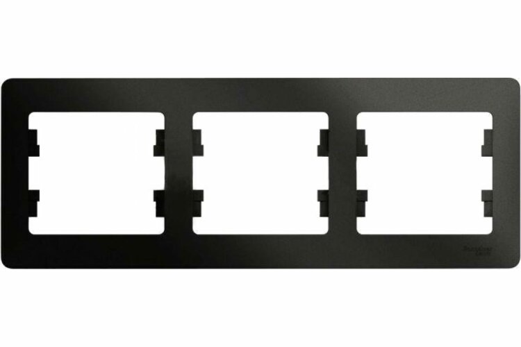 Рамка Glossa 3-ая гориз. антрацит GSL000703