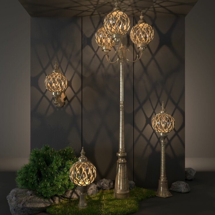 Уличный свет EL- Sirius S черное золото