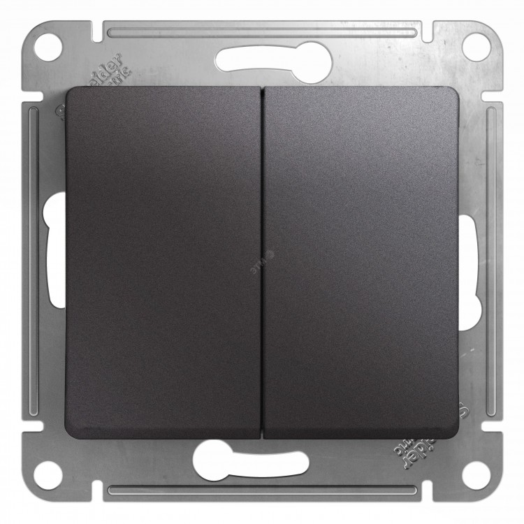 Выключатель Glossa 2-кл. графит GSL001351