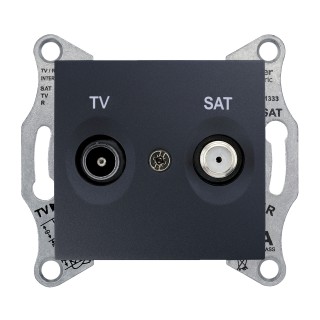 SE Sedna Розетка TV/SATоконечная 1db Графит