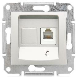 SE Sedna Розетка телефонная 1-ая (RJ11) SDN4101160 Алюминий