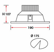 Светильник Largo Led (20) Warmwhite 3000K с ПРА, светодиод, ал. сплав, стекло, LED