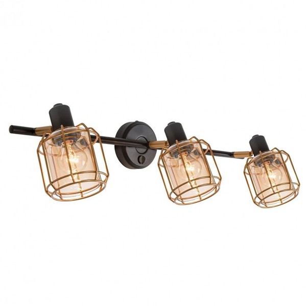 Спот AURA S0377-3 BK+GD