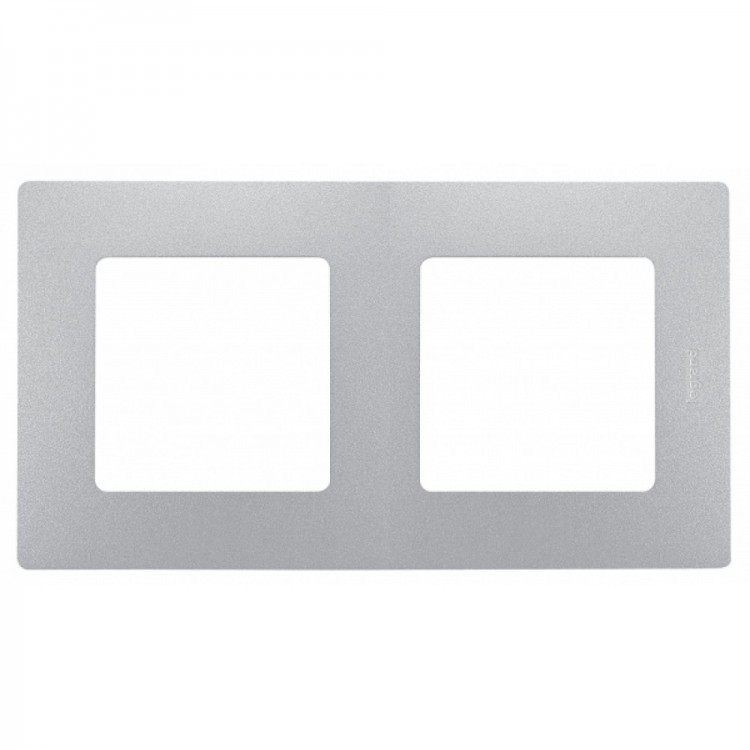 Legrand Etika Алюминий Рамка 2-местная 672552