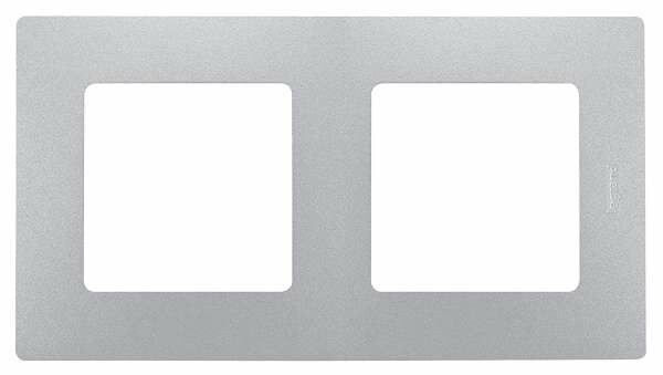 Legrand Etika Алюминий Рамка 2-местная 672552