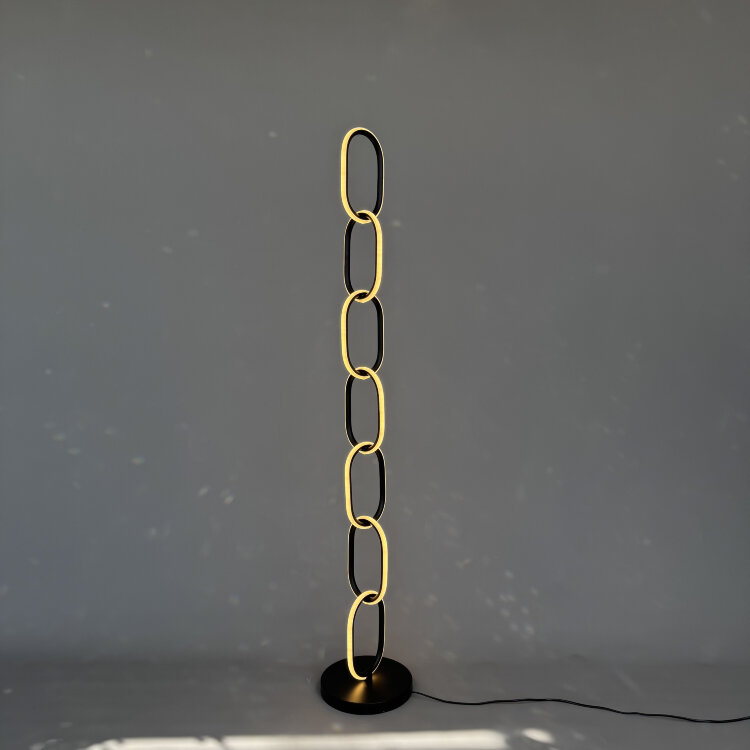 Торшер AURA RINGS FL012 BK LED