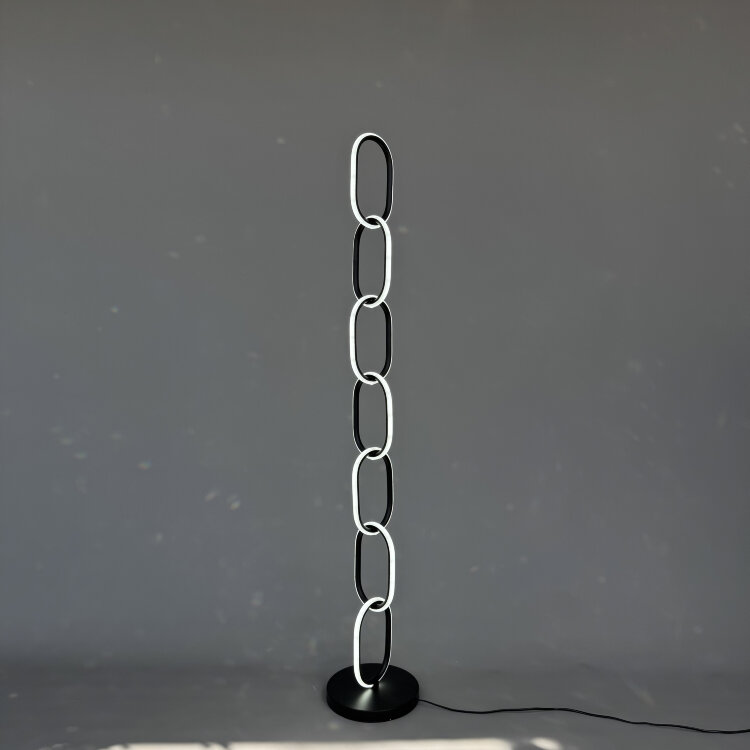 Торшер AURA RINGS FL012 BK LED