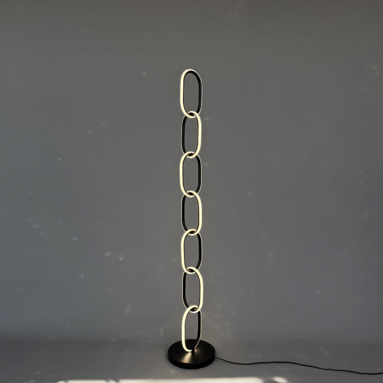 Торшер AURA RINGS FL012 BK LED