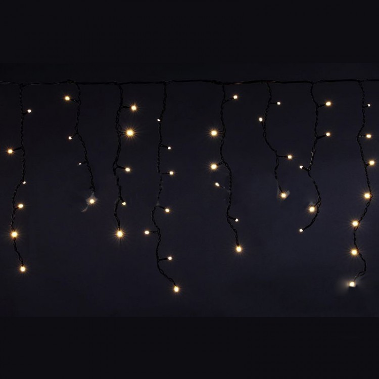 Бахрома светод. 3*0,6м (140LED) A-012AR WW провод черный, тепло-белая, влагозащ.