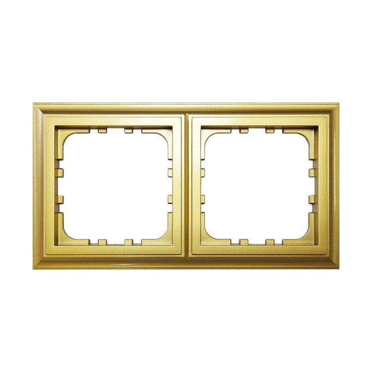 LK80 CLASSIC Рамка 2  поста Золото