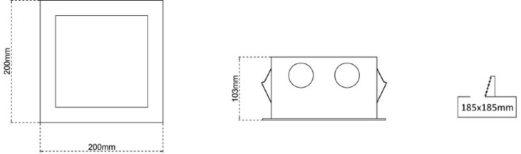 Светильник со стеклом малой площади,лампами и элект.бал. MASTER PL-C 2*26W