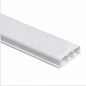 Кабель-канал плинтусный 80*20мм белый ЭЛЕКОР (кратно 2м)