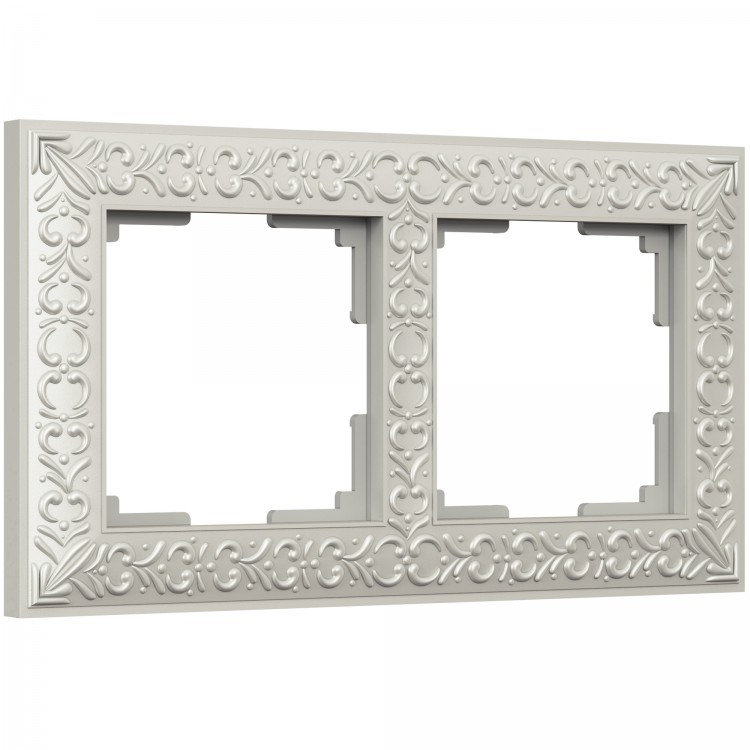 Werkel Antik Рамка 2 поста Жемчужный WL07-Frame-02