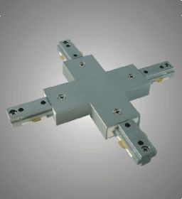 Переходник 2-линейный белый алюм. "+"-образный