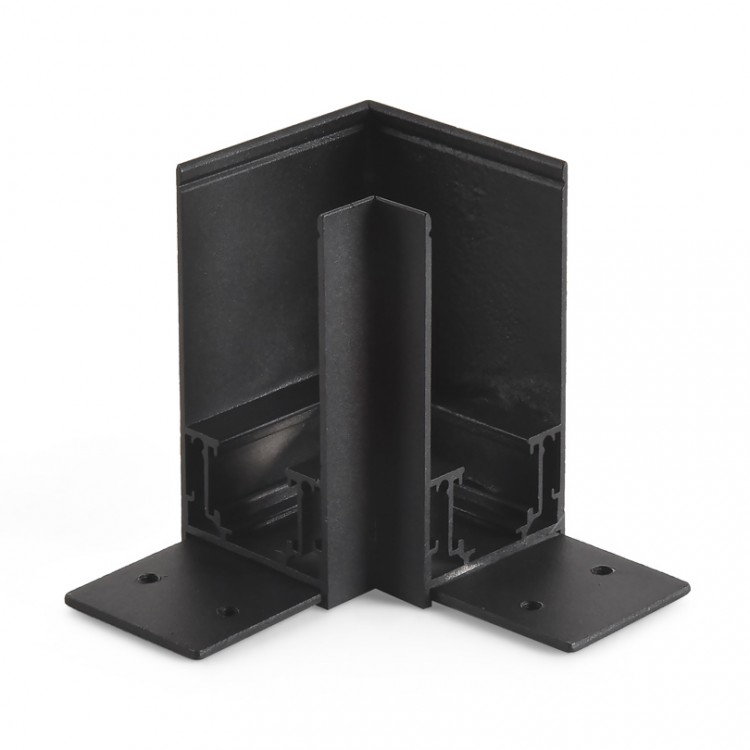 Угловой соединитель  д/накладного/подвесного магн. шинопровода Wolta WML-SMC/01B черный