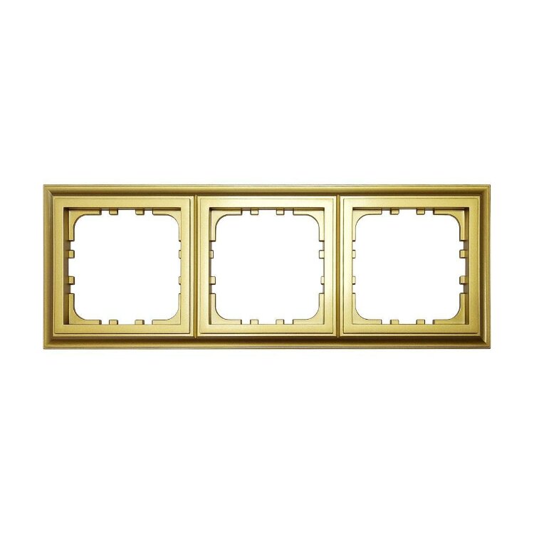 LK80 CLASSIC Рамка 3  поста Золотоc