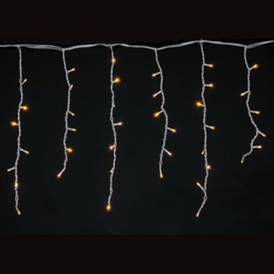 Бахрома светод. 3*0,6м (140LED) A-012R YL провод белый, желтая