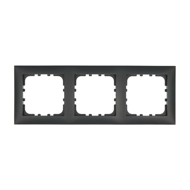 LK60 Рамка 3-поста Черный бархат