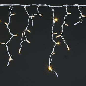 Бахрома светод. 5*0,6м (180LED) A-507 WW/W FLASH провод белый, морозостойкая