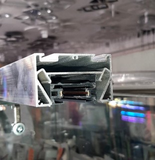 Профиль алюминиевый для шинопровода в натяжной потолок ПФ 8049 2м