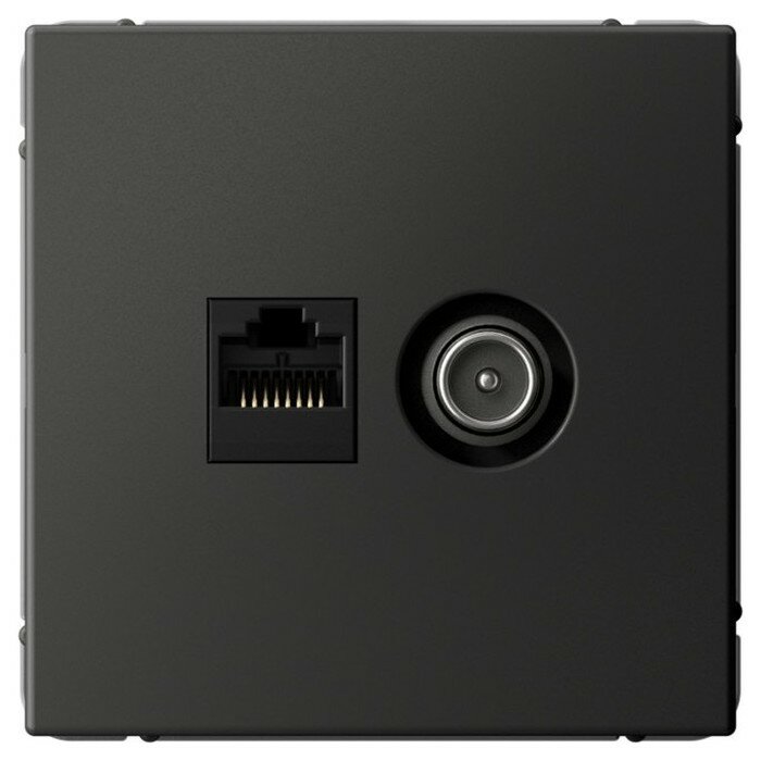 SE ArtGallery Базальт Розетка ТВ+RJ45 кат. 5Е SE GAL001489