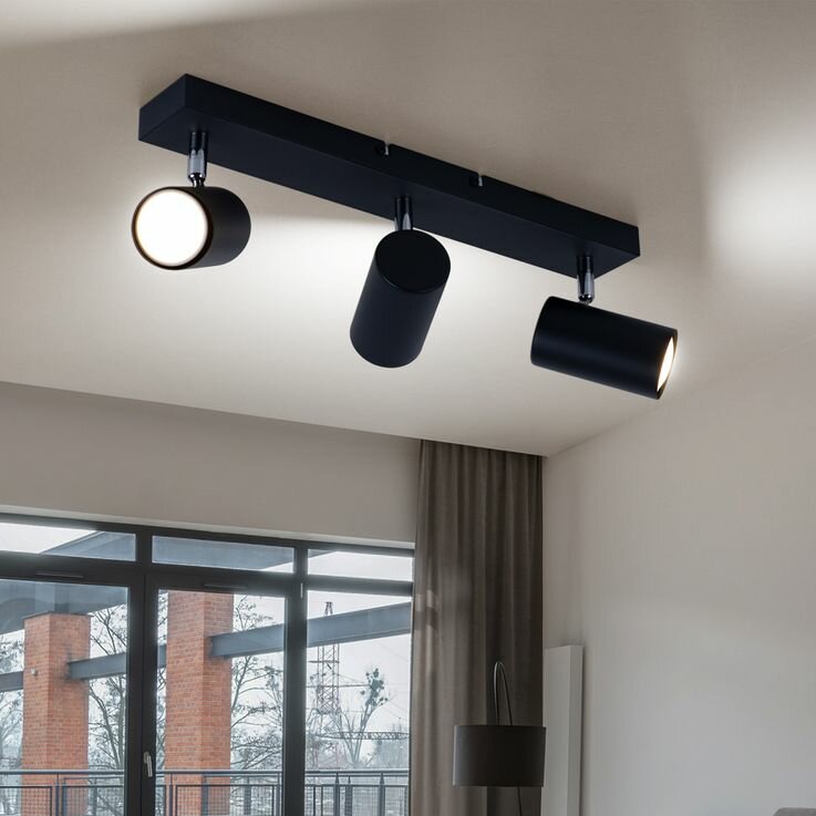 Спот AURA S7146-3 GU10 BK+CR