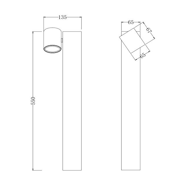 Уличный фонарь (столб) MAYTONI O010FL-01B