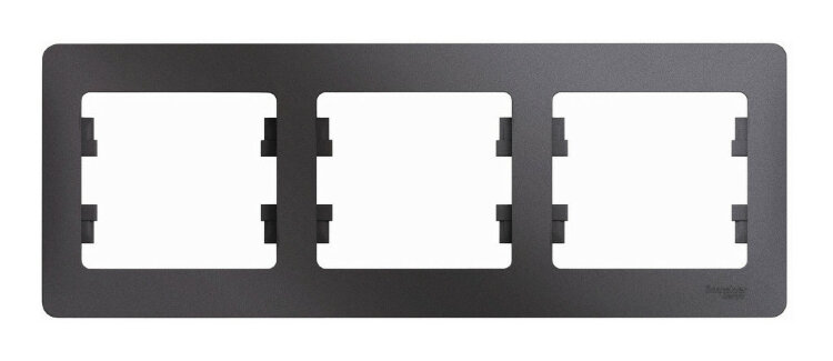 Рамка 3-ая Glossa графит GSL001303