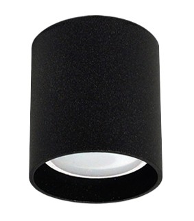 Свет-к цилиндр, черный шелк(H=65 мм, О= 60мм).LS-0-065 BK+S универс. монтаж