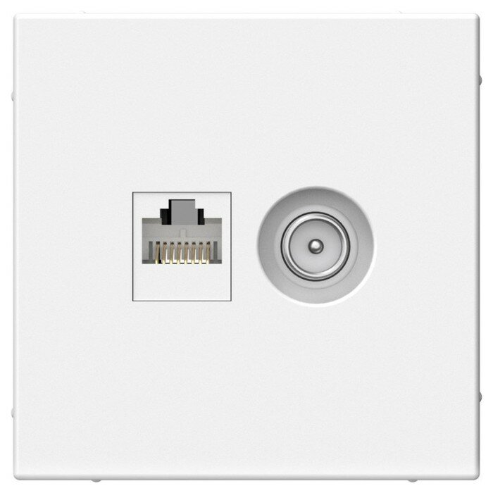 SE ArtGallery Белый Розетка ТВ+ RJ45, кат.5Е  SE GAL000189