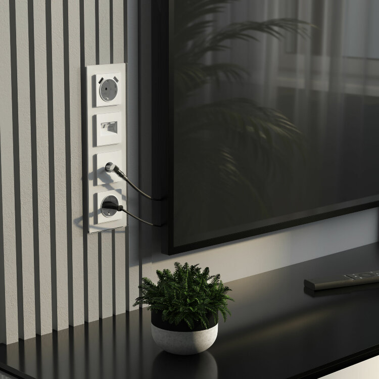 Werkel Розетка ТВ оконечная W1183061 белый матовый