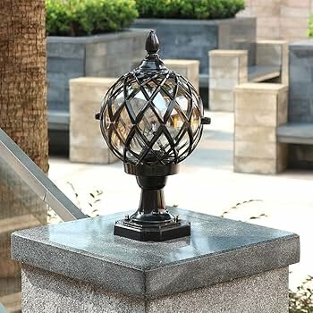 Светильник уличный столб AURA HW-8008 BK E27 170*h330