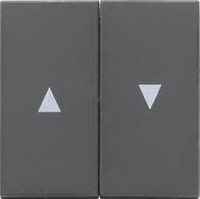 GIRA S-55 Выключатель 2-кл для жалюзи со стрелками Антрацит GIR 29428