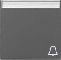 GIRA S-55 Клавиша с полем для надписи и символом "звонок" Антрацит GIR 67328