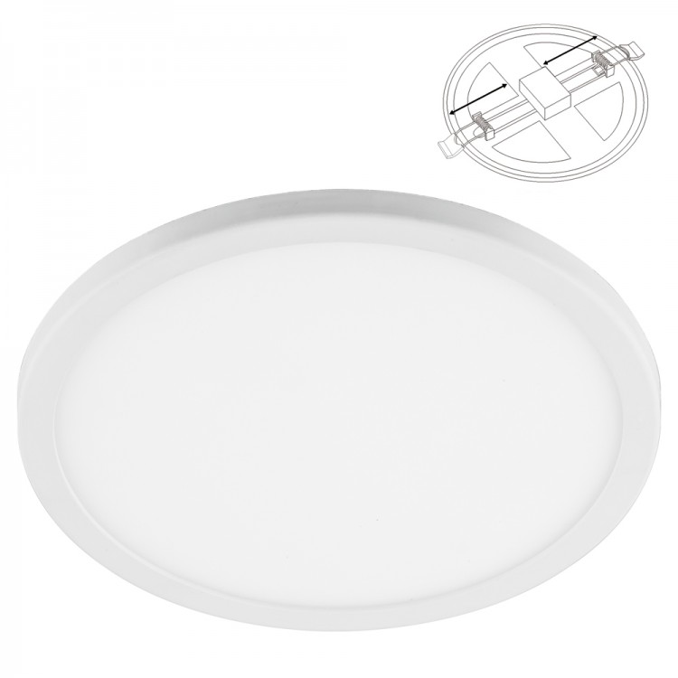 Светильник встраиваемый светодиодный Feron AL508 9W 2700K AC230V IP20 720Lm белый 118*118*20mm