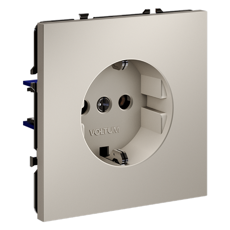 Voltum S70 Розетка 1-ая с/з Кашемир