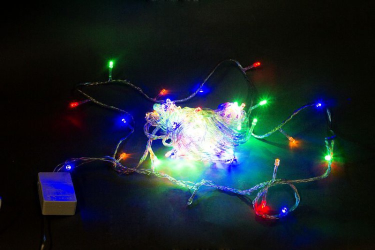 Гирлянда светодиодная 5м прозрачный  провод A-019 LED MIX,для помещений