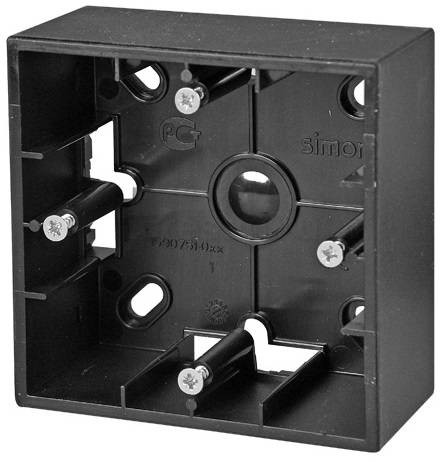 Simon15 Коробка для накладного монтажа 1 поста графит 1590751-038