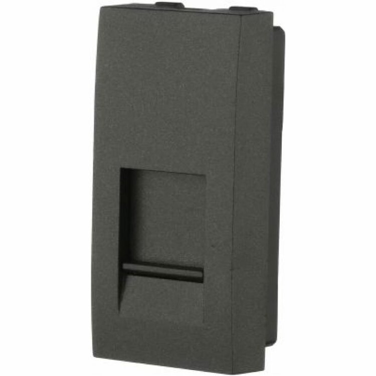 LK45 Накладка д/розетки телефонной, компьютер. RJ 45*22.5мм черный бархат