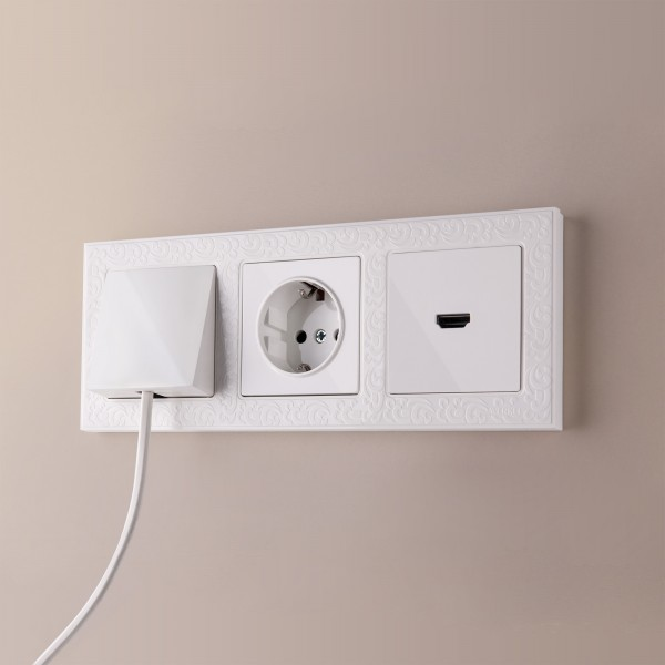 Werkel Floc Рамка 3 поста Белый WL05-Frame-03-white