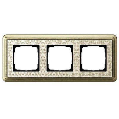 GIRA ClassiX Art Рамка 3-ая Бронза/Кремовый