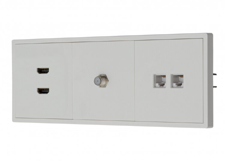 MIKAMI MI-5 Розетка комп. 2* RJ45 Белый глянцевый