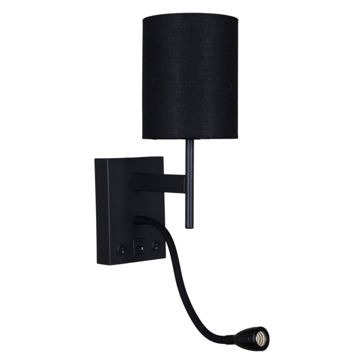 Бра SNEHA 86210-9.2-001KT LED3W+E14 BK