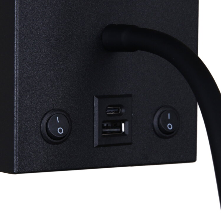 Бра SNEHA 86210-9.2-001KT LED3W+E14 BK