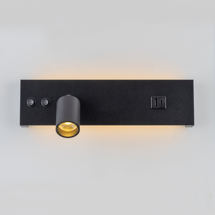 Спот CITILUX CL704461 Декарт черный с USB