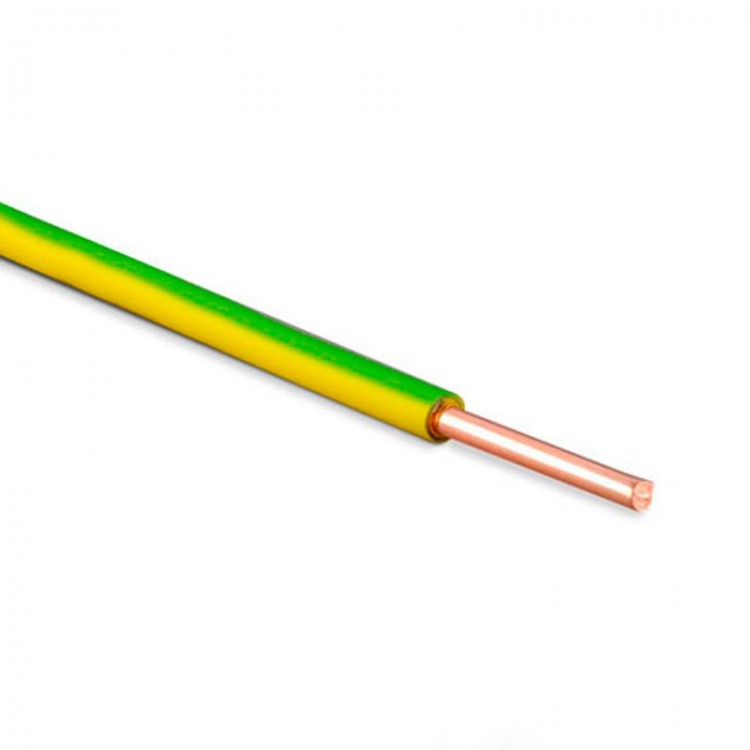 Провод ПуВнг(А)-LS 1*10 желто-зеленый (ПВ1) однопроволочный