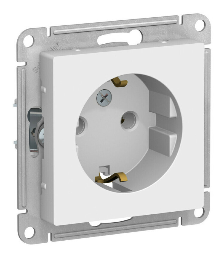 SE AtlasDesign Лотос Розетка  с/з, 16А, механизм