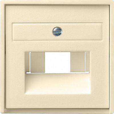 Gira S-55 Накладка 1-ой и 2-ой наклон ТЛФ/комп розетки(мех Rutenbeck, Prodax) Крем глянец