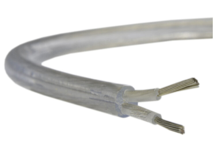 Провод ПВХ 2*0,5 мм2 прозрач. (100м) с цветовой индикацией круглый китай