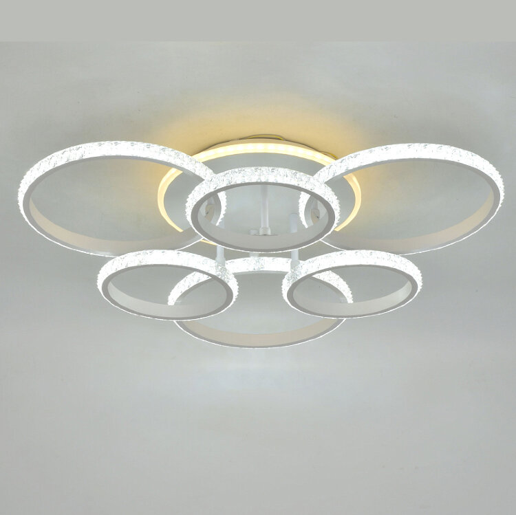 Люстра Linvel MS 1165/6+1 Дения 100W белый 3000-6000К+Blue диммир. с ПДУ